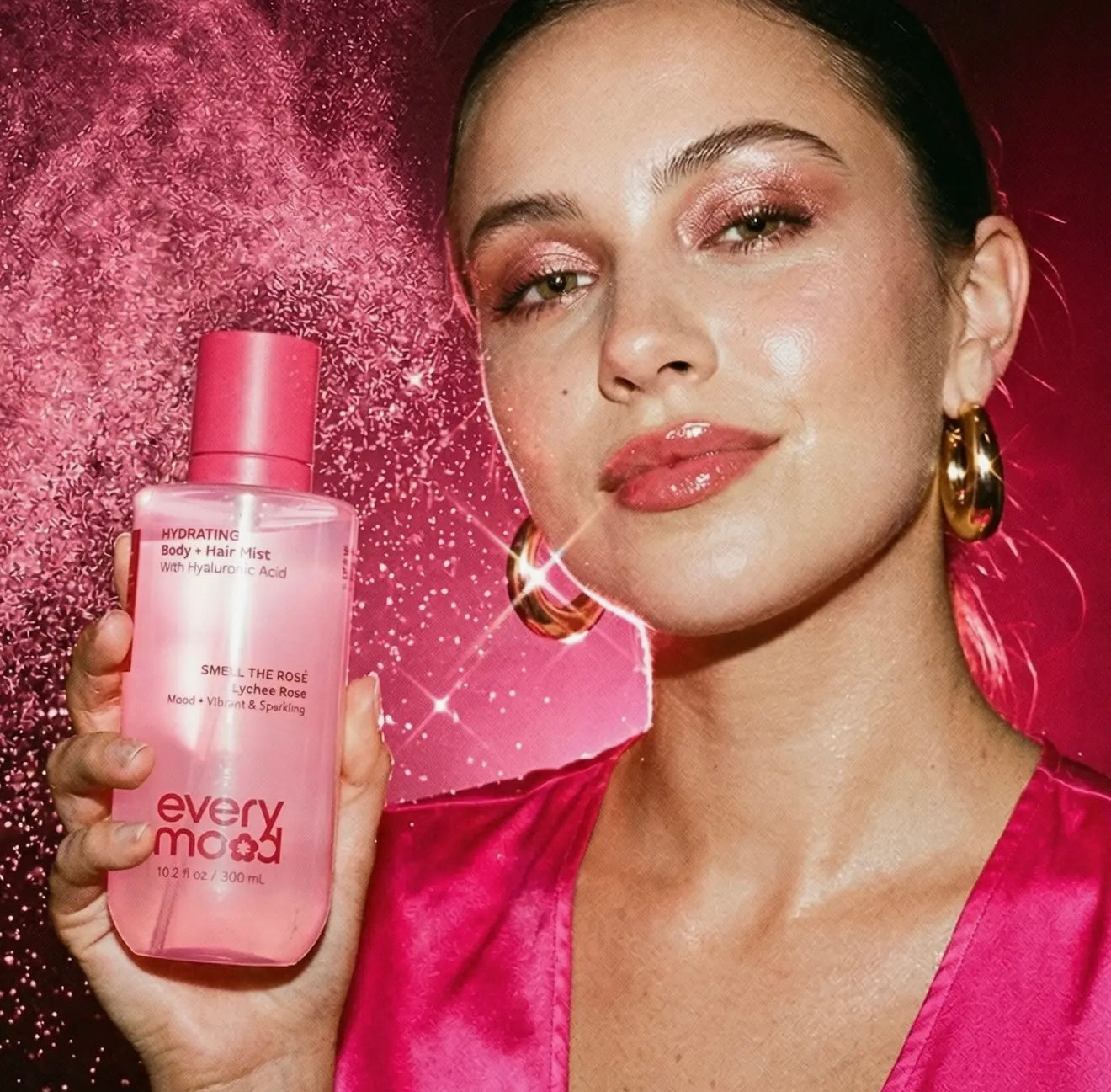 Accro aux Litchis - Smell Thé rosé Brume hydratante pour corps et cheveux 300 mL