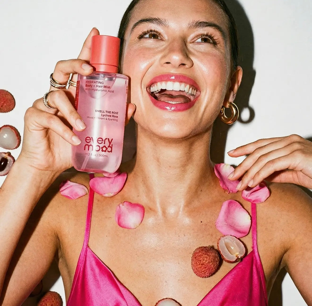 Accro aux Litchis - Smell Thé rosé Brume hydratante pour corps et cheveux 300 mL