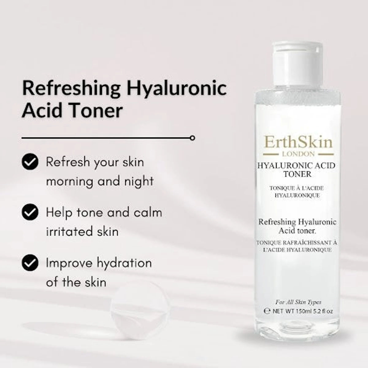 Tonique rafraîchissant à l'acide hyaluronique 150 ml